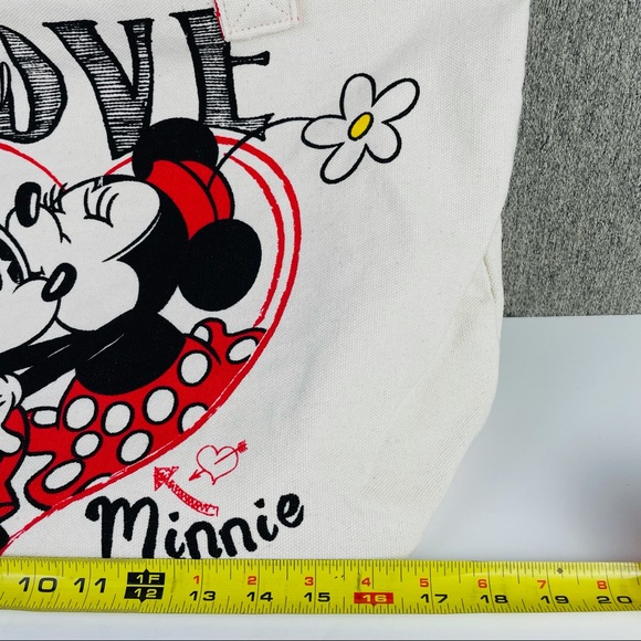 COPY - Disney Store Mickey and Minnie Mouse ''Love'' Canvas Beach Weekend Tote … - Picture 11 of 11